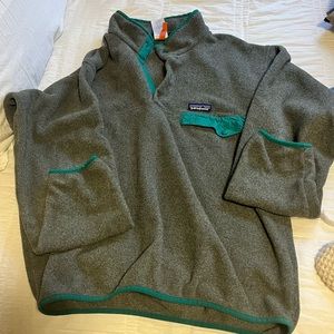 Men’s Patagonia Synchilla Fleece (Grey and Teal)